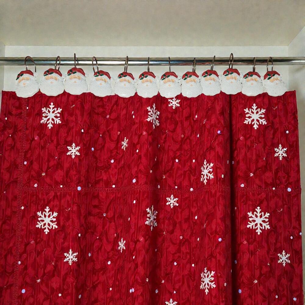 Santa Shower Curtain Hooks